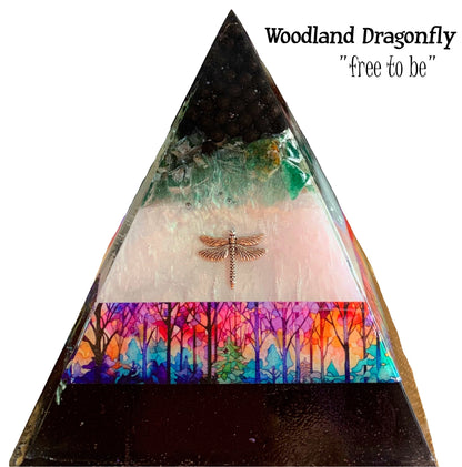 Wanderer Woodland Dragonfly Orgone Pyramid - Shungite Activated image 2