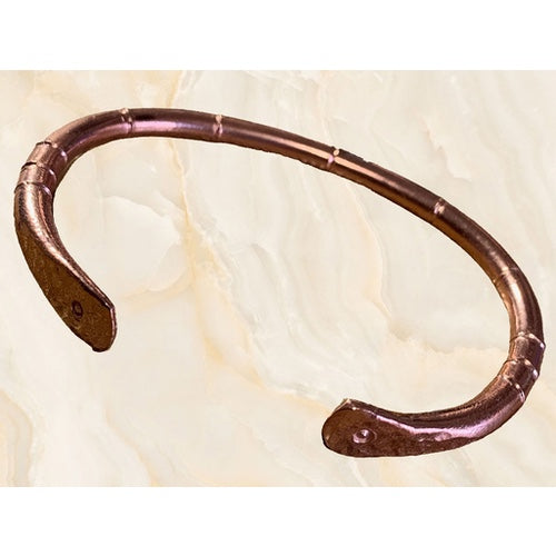 Double Flat End Copper Bracelet - very thick image 0