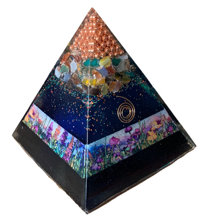 Wanderer Rain of Blessings Orgone Pyramid - Shungite Activated image 2
