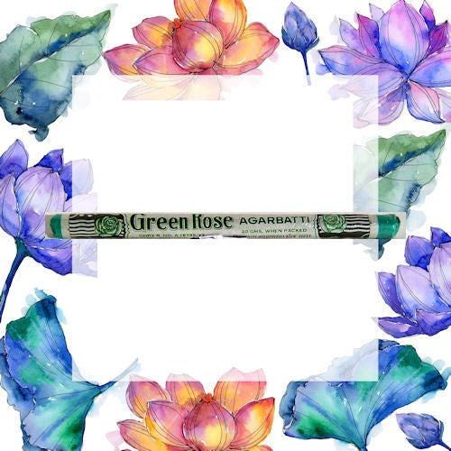 Green Rose Incense Sticks - Very strong and floral sweet, truly a unique aroma image 0