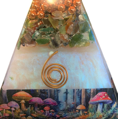 Wanderer Jasper Forest Orgone Pyramid - Shungite Activated image 4
