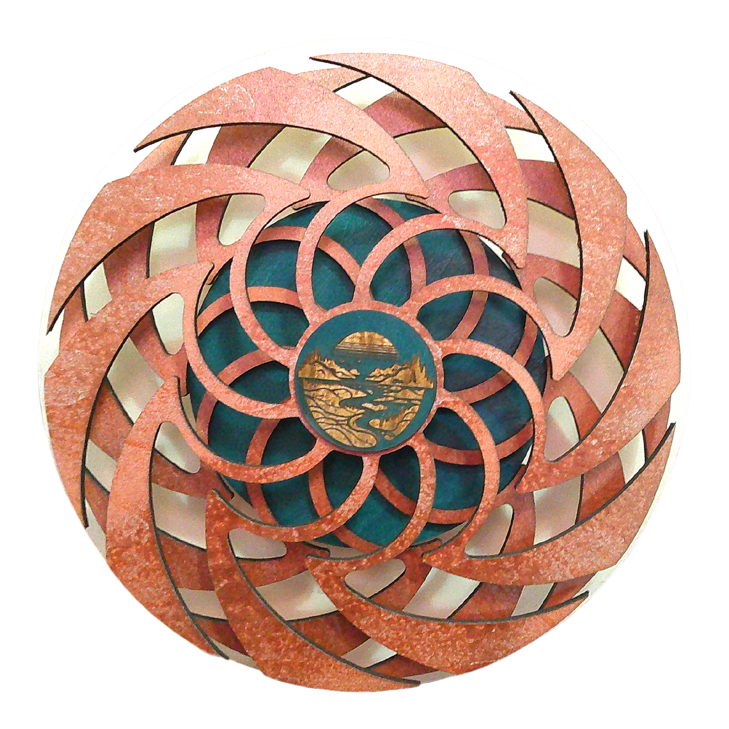 Sun Over River ~ Kinetic Tabletop Spinner image 0