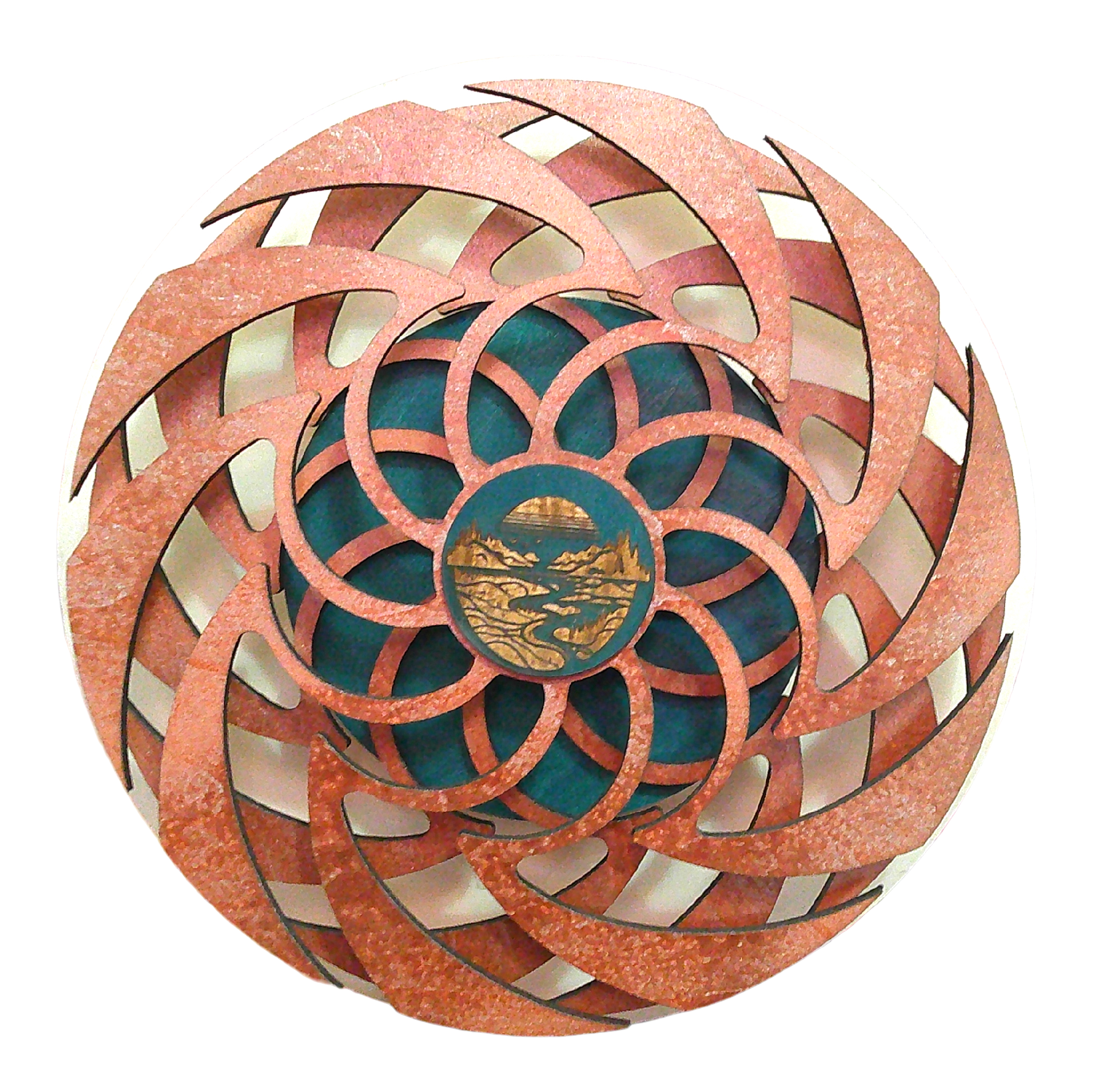 Sun Over River ~ Kinetic Tabletop Spinner image 0