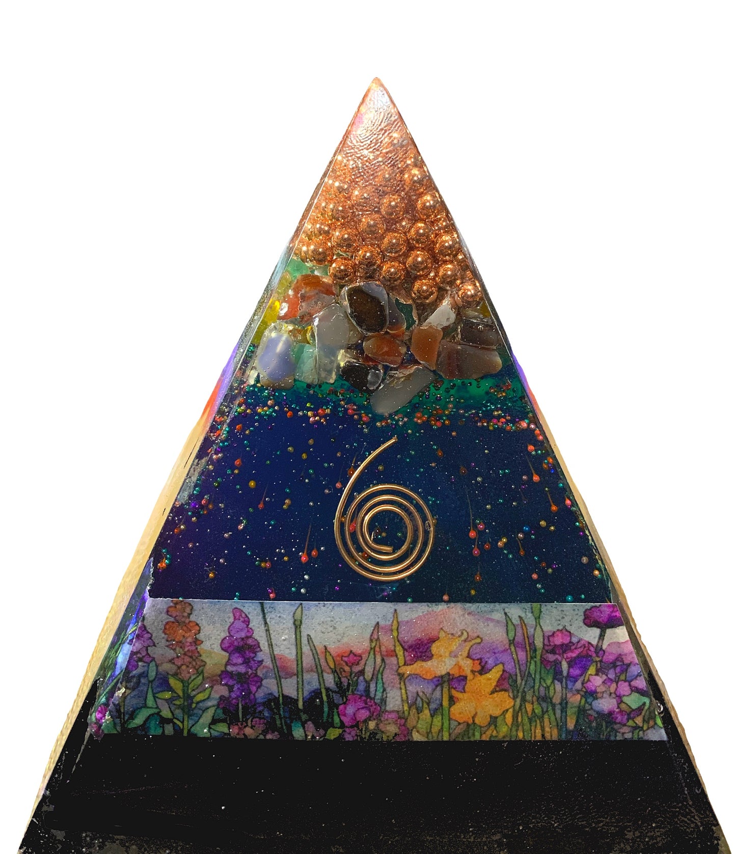 Wanderer Rain of Blessings Orgone Pyramid - Shungite Activated image 1