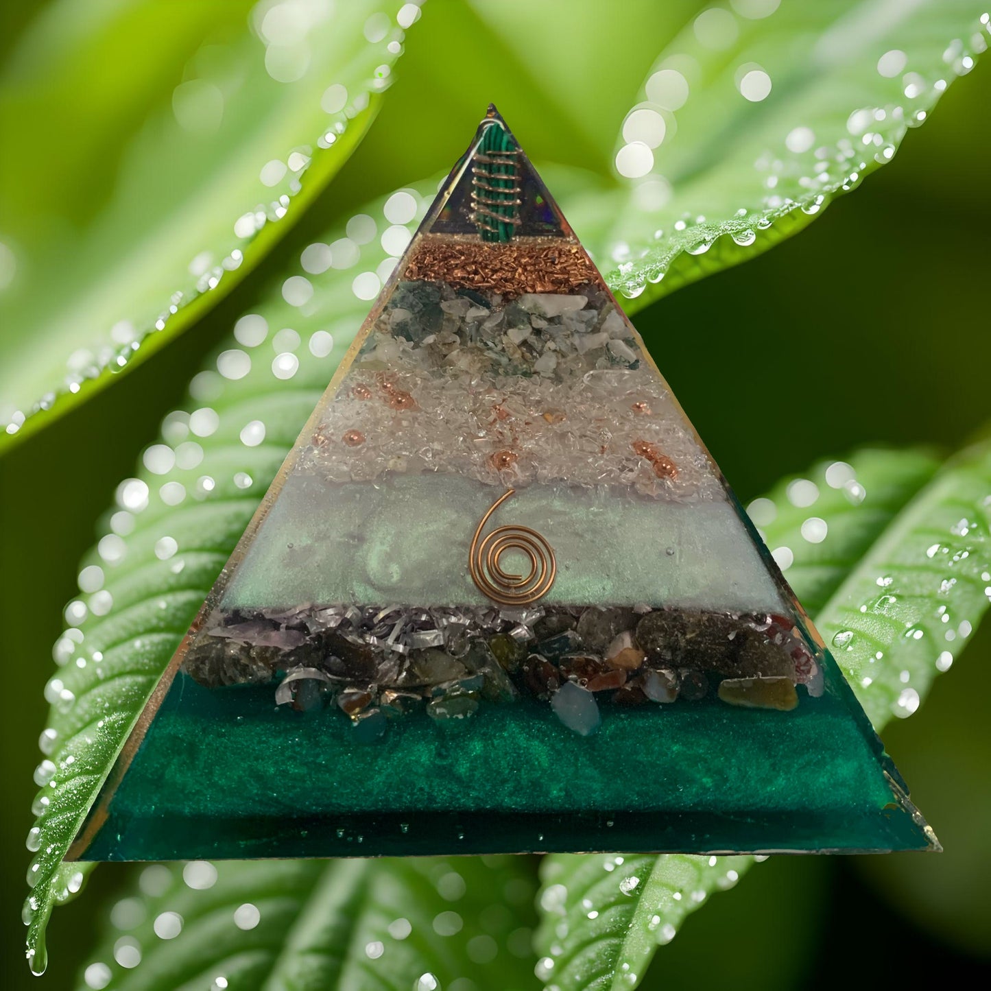 Abundance Orgone Harmonizer Pyramid over 6" tall - for personal and planetary prosperity image 2