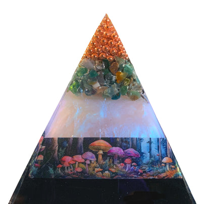Wanderer Jasper Forest Orgone Pyramid - Shungite Activated image 3