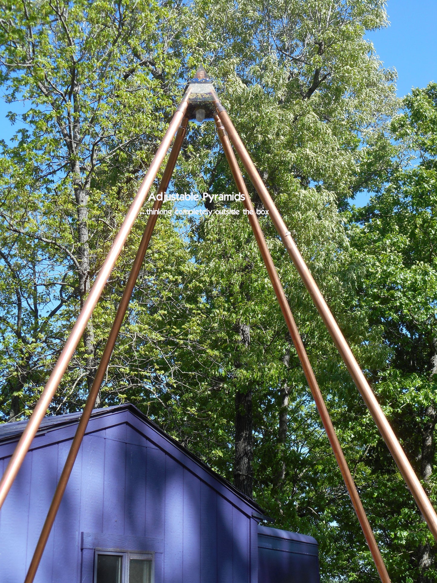 Purple Adjustable Orgone Pyramid #2 – up to 10 feet