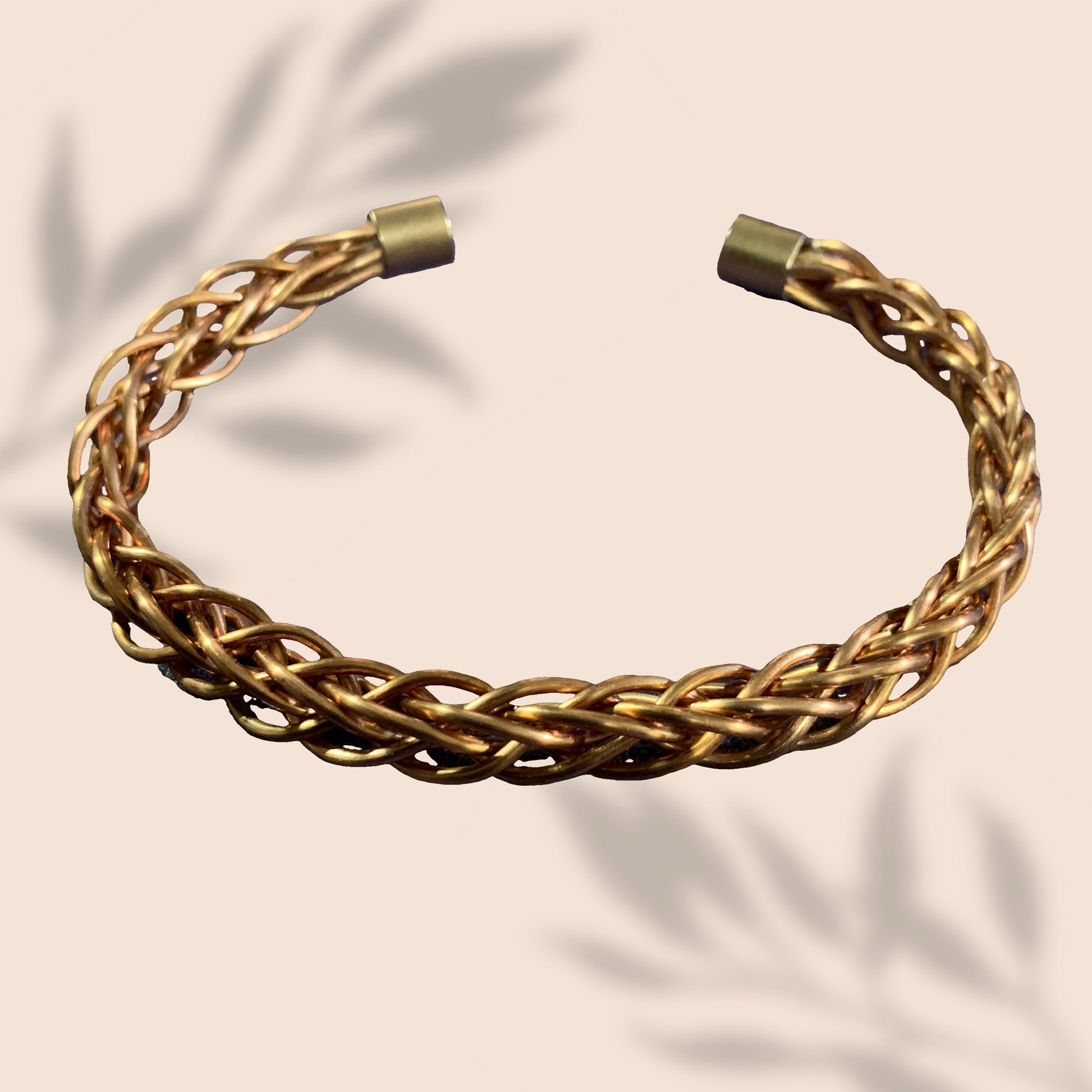 Solid Copper Cuff Bracelet - square knot (Copy) image 0