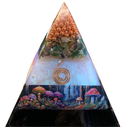 Wanderer Jasper Forest Orgone Pyramid - Shungite Activated image 1