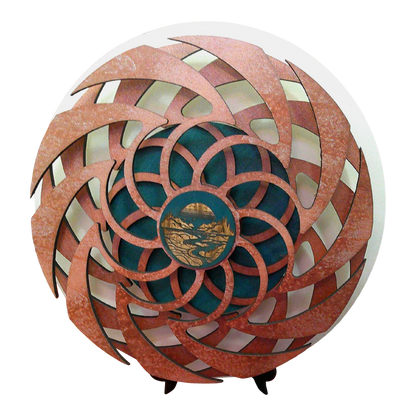Sun Over River ~ Kinetic Tabletop Spinner image 1