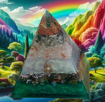 Abundance Orgone Harmonizer Pyramid over 6" tall - for personal and planetary prosperity image 4