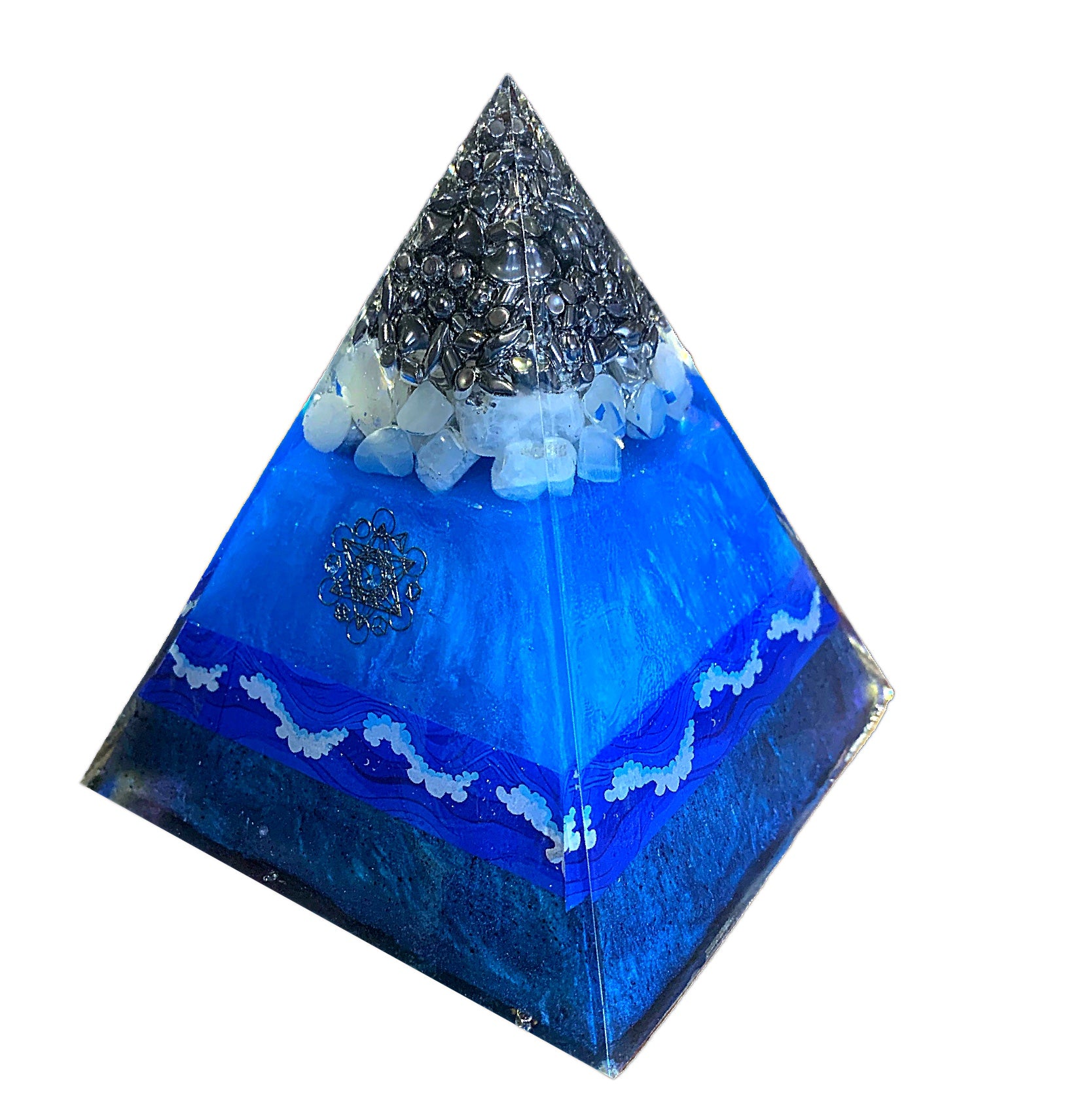 Voyager Orgone Harmonizer Pyramid - Shungite Activated, 4.5" tall - emotional balancer image 4