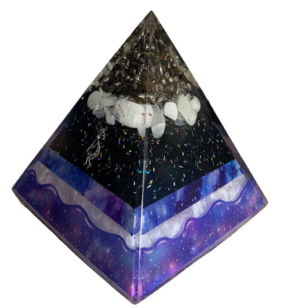 Dancing in the Moonlight Shungite Activated Orgone Pyramid - gratitude, openness image 2