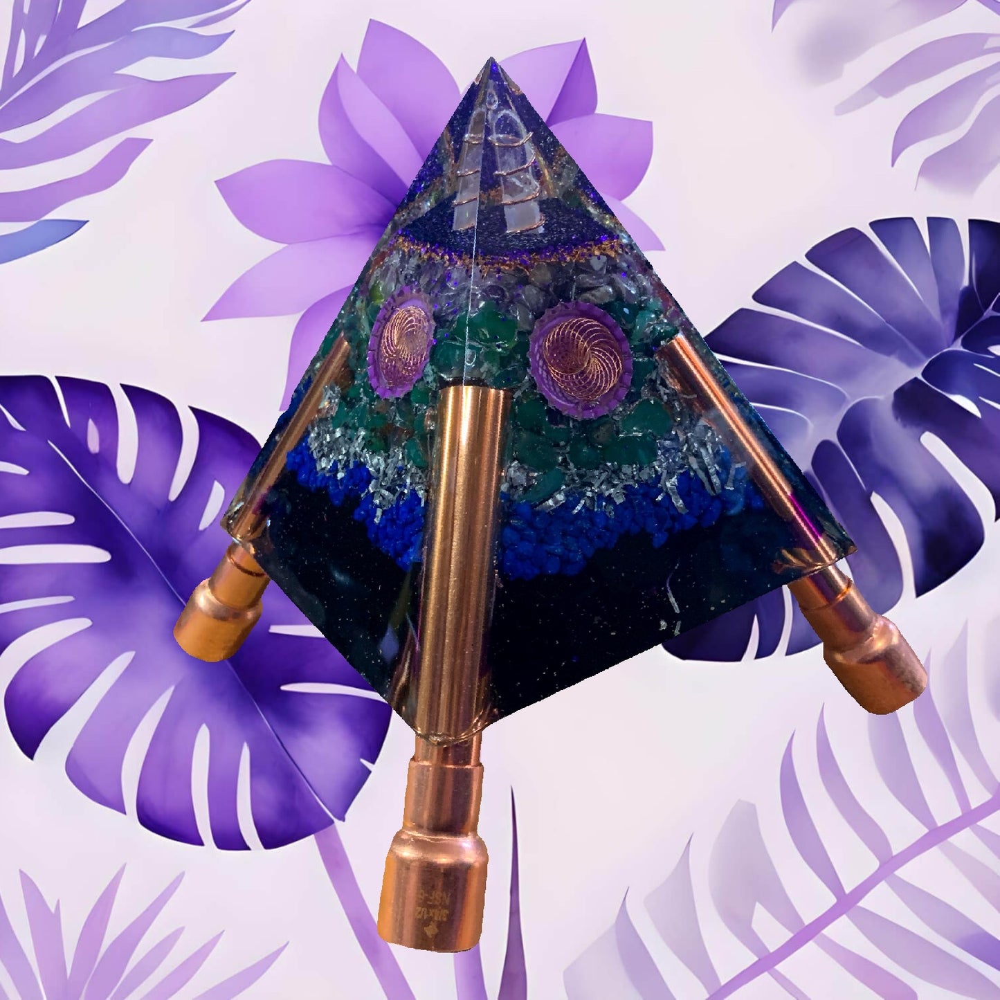 Purple Adjustable Orgone Pyramid #2 – up to 10 feet